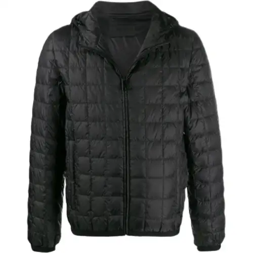 PRADA Down Jackets Men's Black Hooded Moderate Other