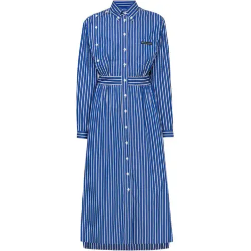 PRADA Long Sleeved Dress Women's Blue
