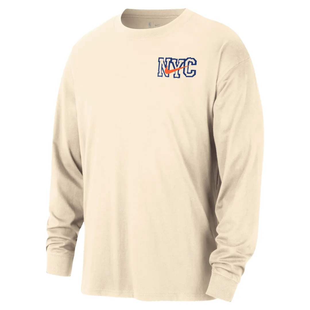 Nike Nyc Knicks Essential City Edition Men's Nike Nba Long-Sleeve T-Shirt