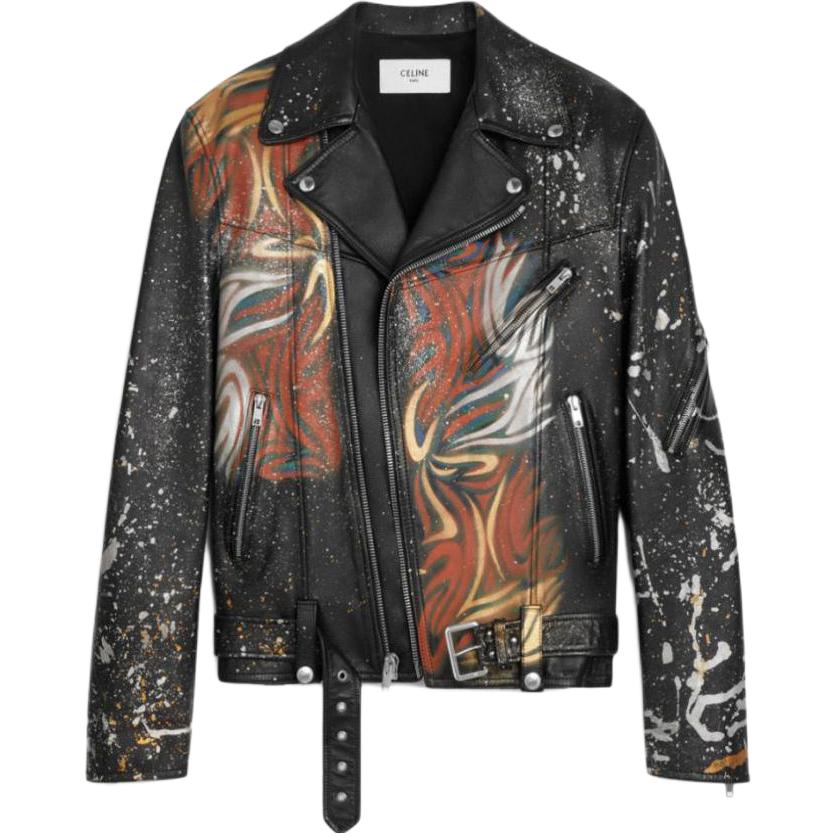 CELINE FW23 Leather Jacket Coat Men's Black