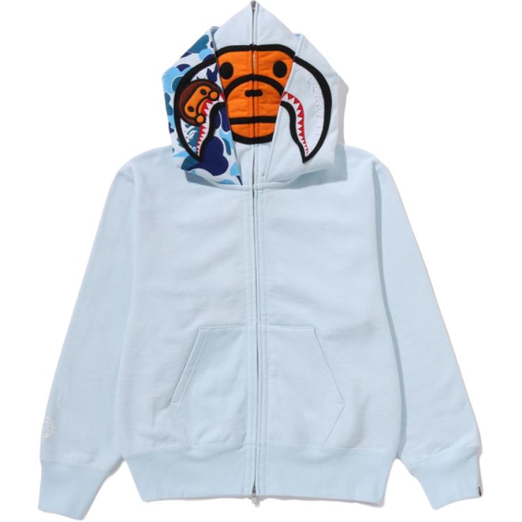 Женское худи A BATHING APE с двойным капюшоном (черное)