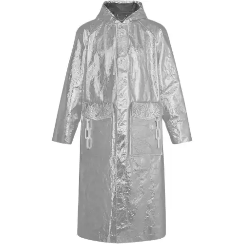 LOUIS VUITTON FW22 Trench Coat Men's Silver