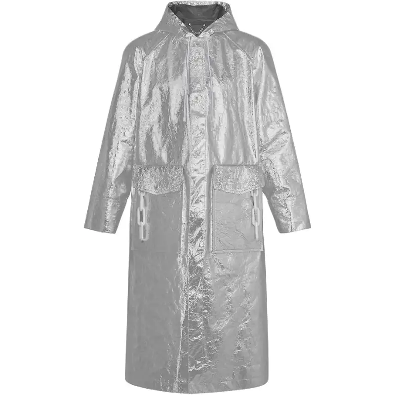 LOUIS VUITTON FW22 Trench Coat Men's Silver