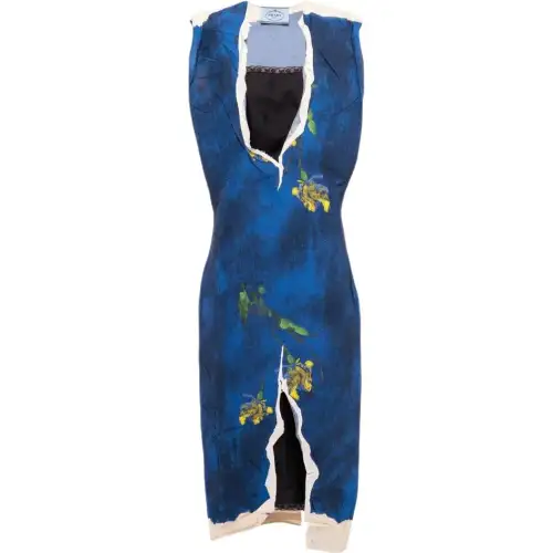 PRADA Sleeveless Dress Women's Blue