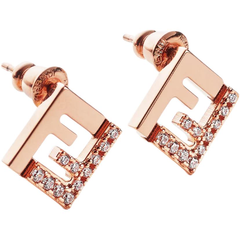 Женские серьги Fendi (розовые)