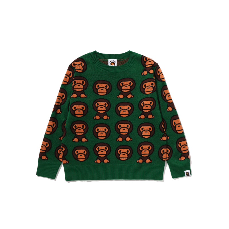 Детский джемпер A BATHING APE Милое обезьянье лицо (мультиколор)