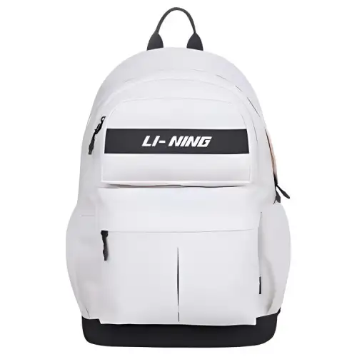 Li Ning Polyester Backpack Regular Unisex White