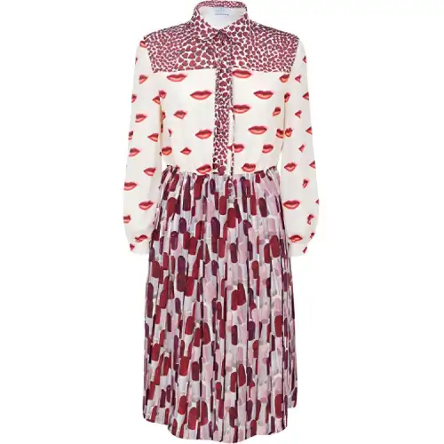 PRADA SS20 Long Sleeved Dress Women's Multicolor