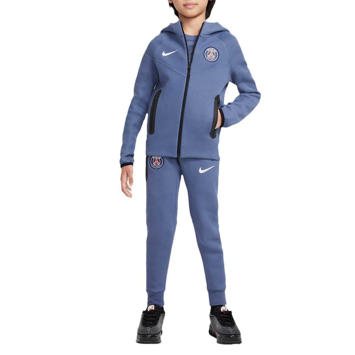 Детская толстовка Nike Paris Saint-Germain Tech (синяя) — фото 3