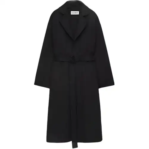 LOEWE SS23 Velvet Jackets Women's Black Suit Collar Moderate