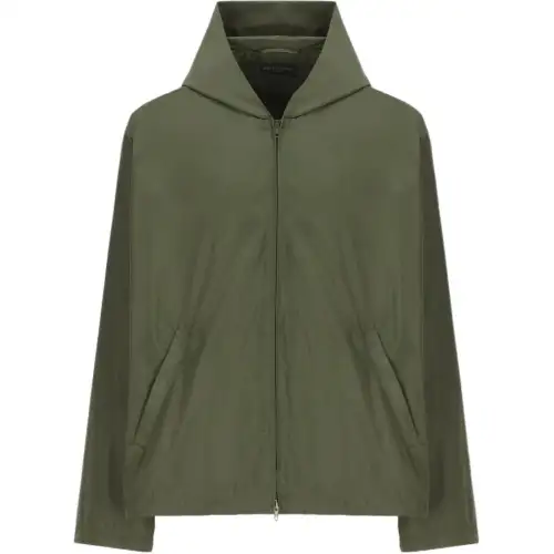 Balenciaga Logo Printed Hooded Jacket