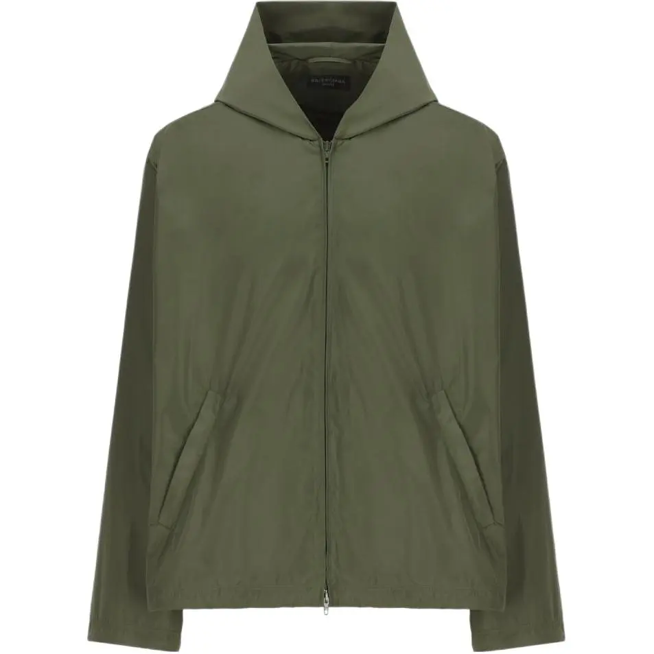 Balenciaga Logo Printed Hooded Jacket