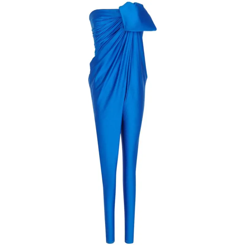 SAINT LAURENT SS22 Jumpsuit Women's Blue