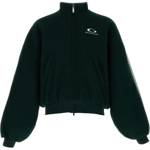 Balenciaga SS25 LOOP SPORTS ICON ROUND Jackets & Coats Loose Fit Unisex Green