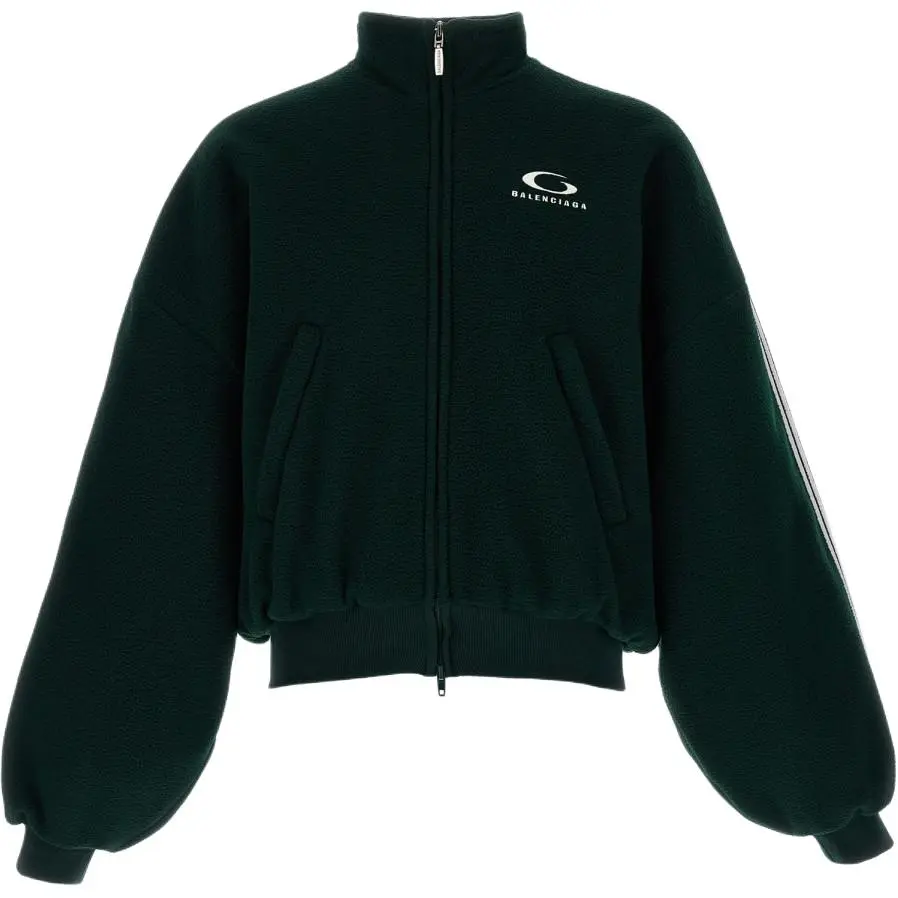 Balenciaga SS25 LOOP SPORTS ICON ROUND Jackets & Coats Loose Fit Unisex Green