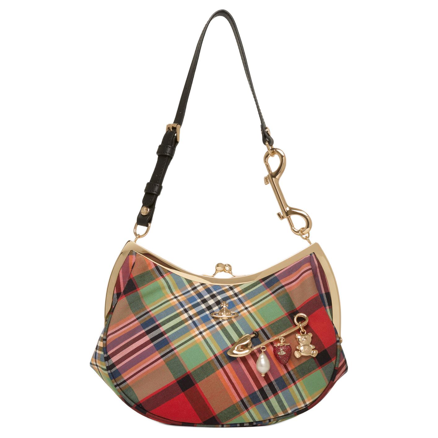 Сумка Vivienne Westwood Crescent (красная в клетку)