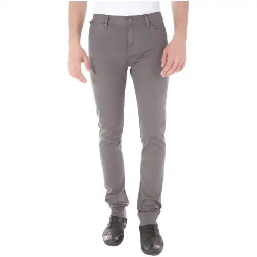 Burberry Jeans Men's Gray Moderate Straight Fit Pants