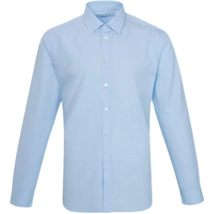 Burberry Shirts Men's Blue Pointed Collar Moderate