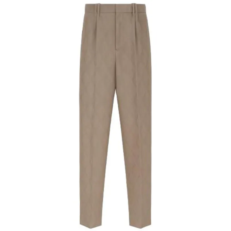 DIOR Casual Pants Men's Brown Moderate Tapered Pants