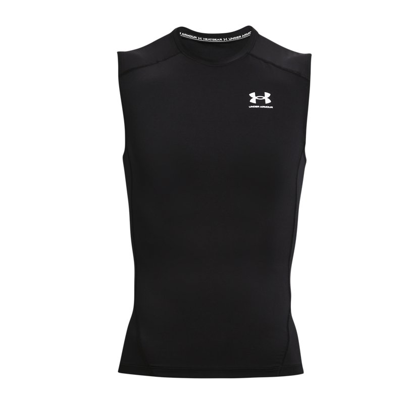 Under Armour Breathable quick dry black vest for leisure sleevless for gym, tight