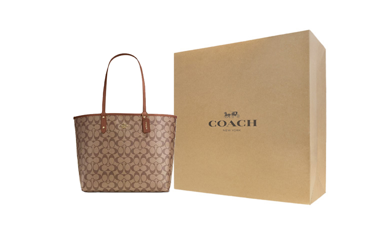 Женская сумка COACH City 33 (коричневая)