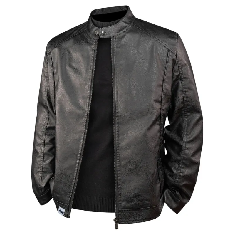 Jeep Leisure Collection Leather Jacket Men's