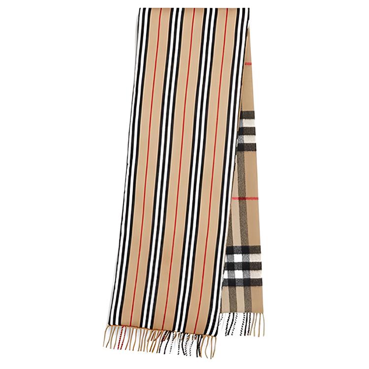 Шарф Burberry Classic Check (бежевый) — фото 3