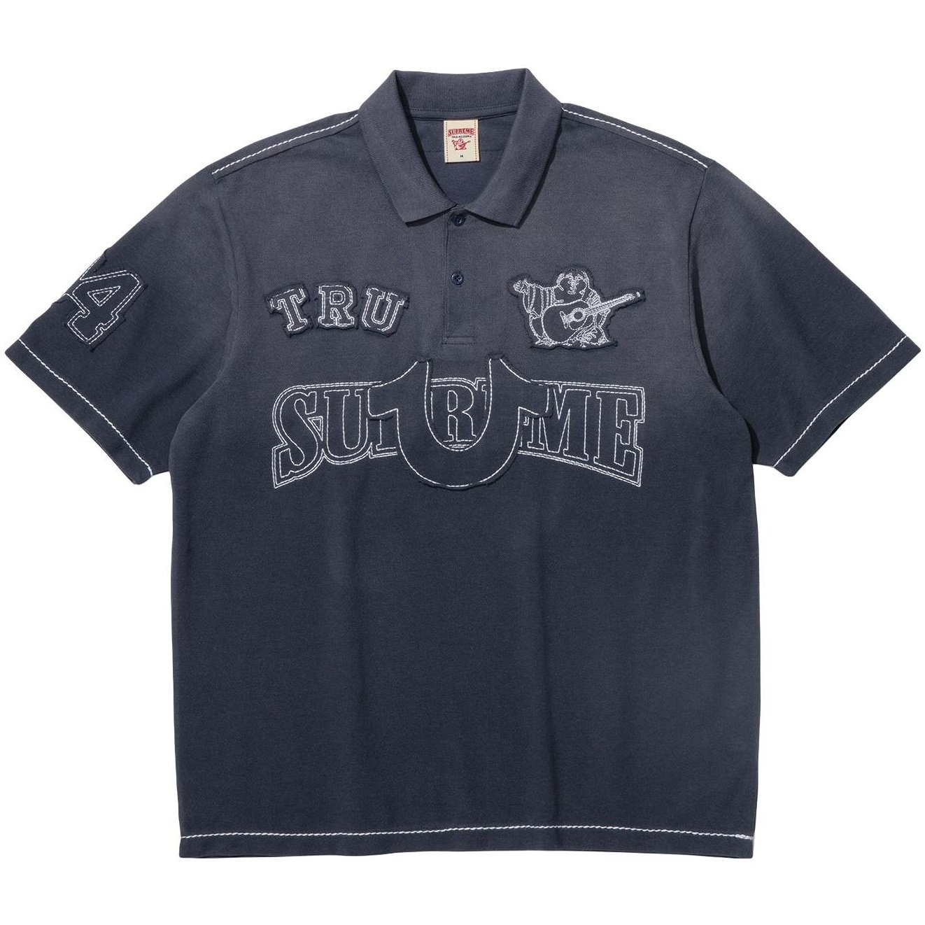 Supreme ポロシャツ True Religionコラボ　サイズM Supreme x True Religion FW25 WEEK13 Appliqué Polo Shirt Unisex