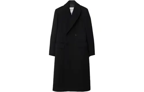 Burberry Coats Women's Black Suit Collar Moderate Straight Fit