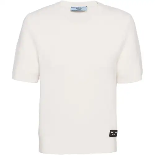 PRADA Sweaters Women's White Crew Neck Moderate Other