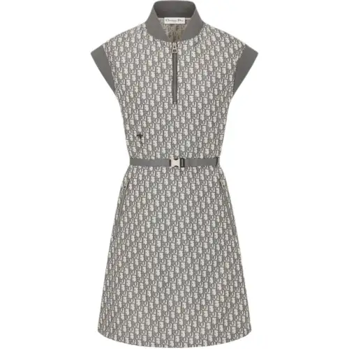 DIOR SS24 Sleeveless Dress Women's Gray
