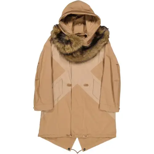 Burberry Coats Men's Brown Hooded Moderate