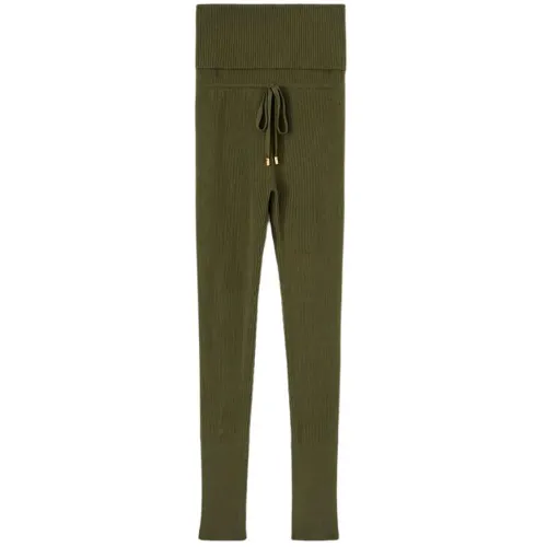 Loro Piana Diavolezza Leggings Casual Pants Women's Green