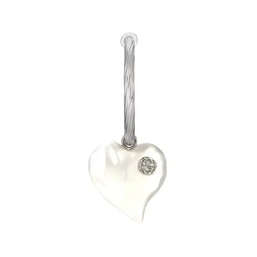GUCCI Resin Metal, Palladium, Mother Of Pearl Earrings Unisex White