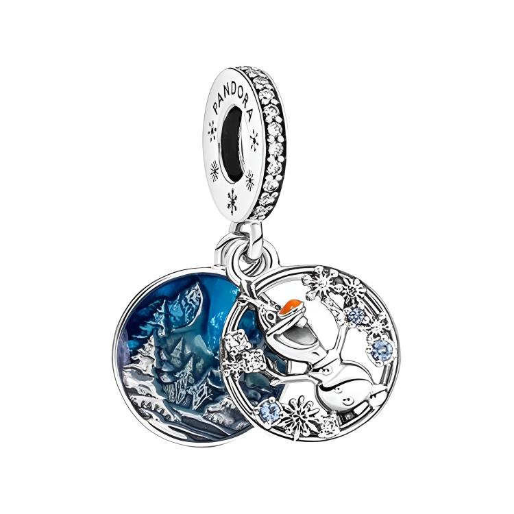 Подвеска Pandora Disney "Холодное сердце" (серебристо-синяя)