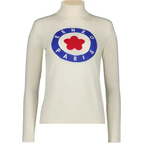 KENZO Logo Intarsia Knit Long Sleeved Jumper