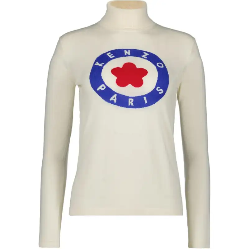 KENZO Logo Intarsia Knit Long Sleeved Jumper