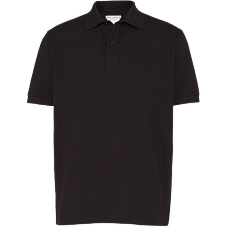 Bottega Veneta Polo Shirts Men's Dark Chocolate Polo Collar Moderate Straight Fit