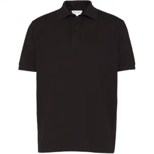 Bottega Veneta Polo Shirts Men's Dark Chocolate Polo Collar Moderate Straight Fit
