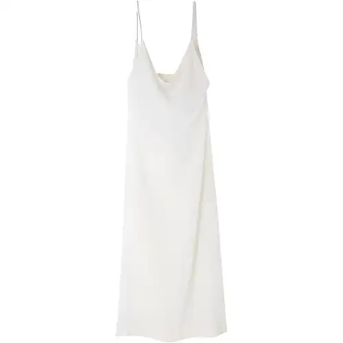 Bottega Veneta Light Cotton Long Dress Slip Dress Women's Chalk