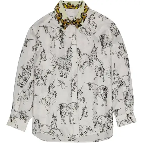 Burberry Shirts Women's White Lapel Moderate Other