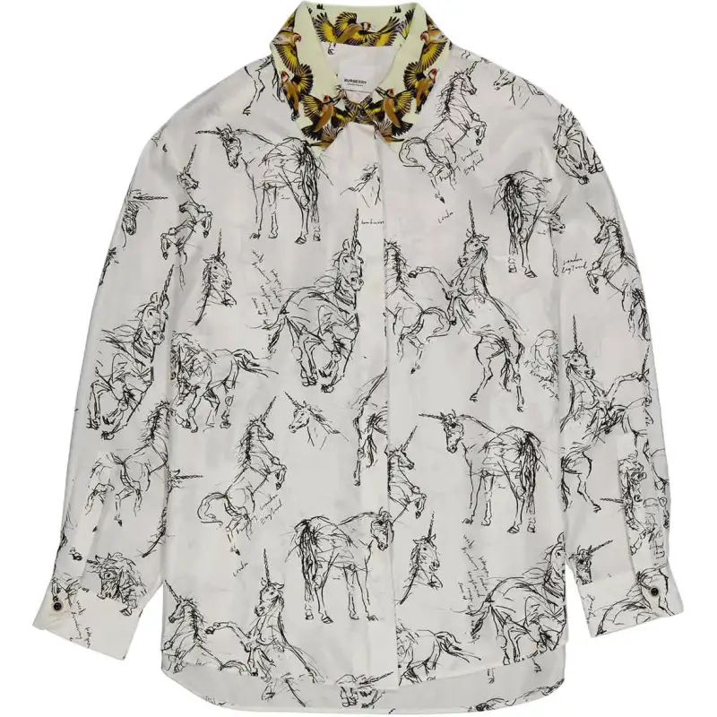 Burberry Shirts Women's White Lapel Moderate Other