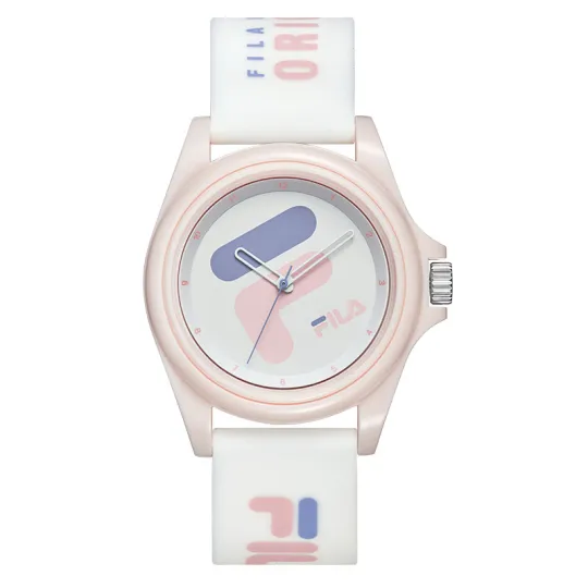 FILA 6113 Wrist Watches Quartz Movement Silicone Strap White Dial Women's Watch