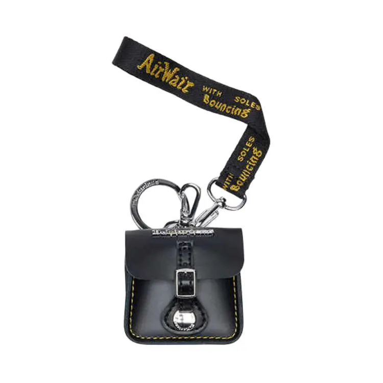 Dr.Martens Calfskin Earphone Case Unisex Black