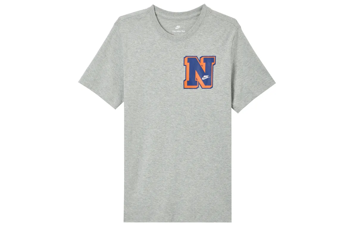 Nike T-Shirts Men's Dark Gray Crew Neck Moderate