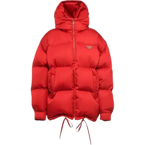 PRADA Logo Puffer Coat 'Red'