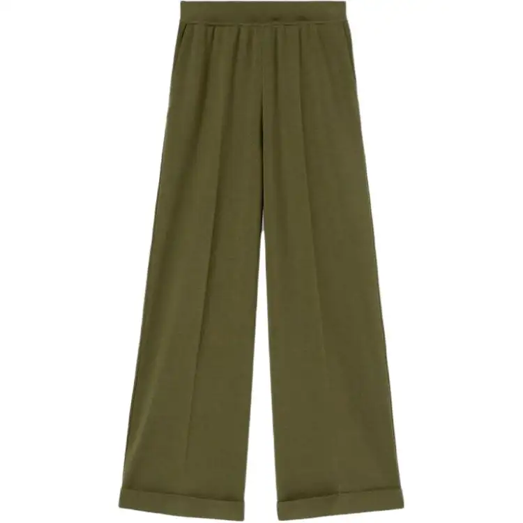 Loro Piana Casual Pants Women's Green Moderate Straight Fit Pants