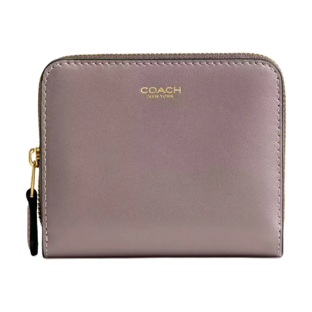 COACH Billfold Wallet Calfskin Wallet Women's Gray
