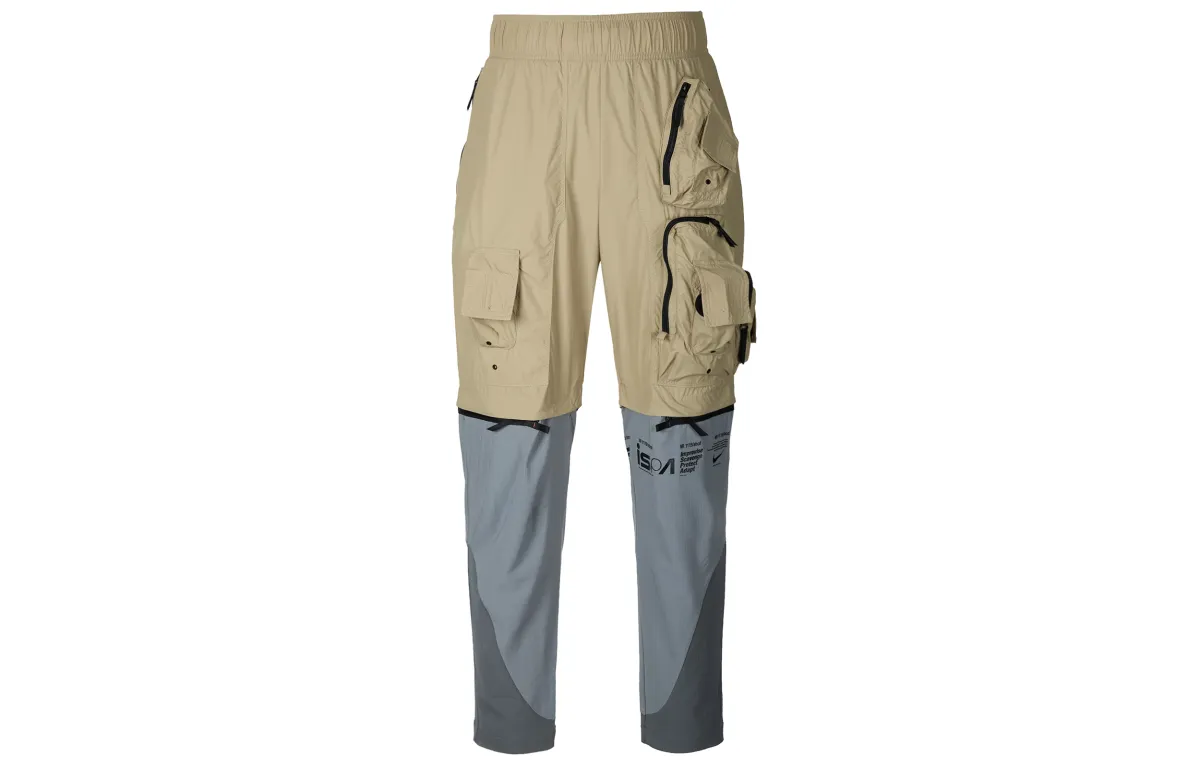 Nike ISPA Casual Pants Men's Khaki Moderate Cargo Pants