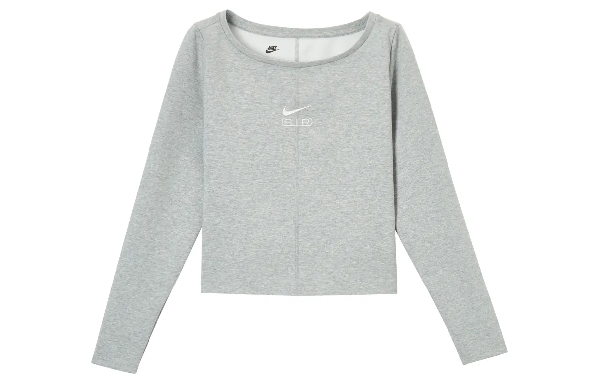 Nike T-Shirts Women's Gray Crew Neck Moderate